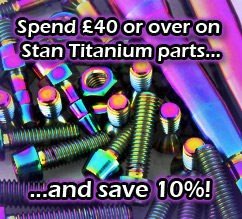 New Stan titanium bolts and accessories now in stock