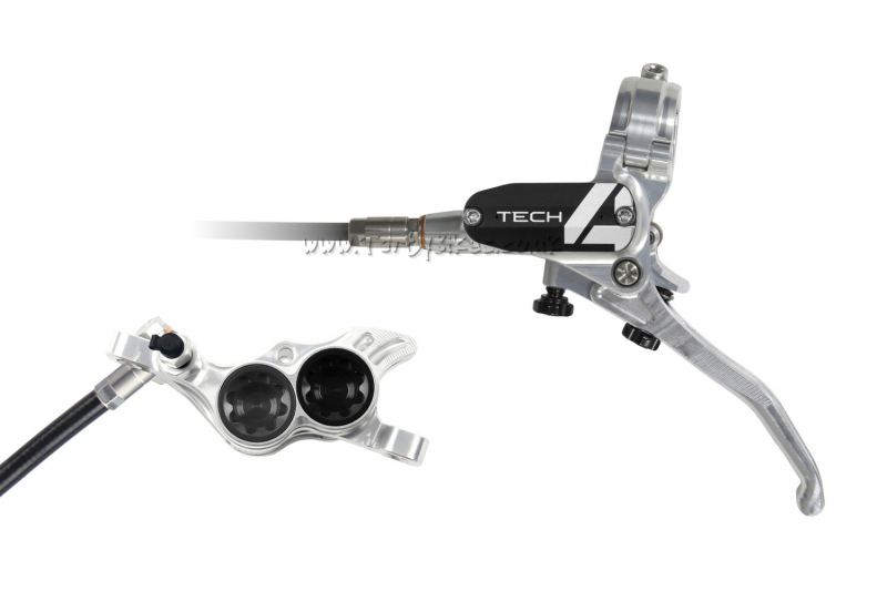 Hope Tech 4 E4, Silver (No rotor or adaptor)