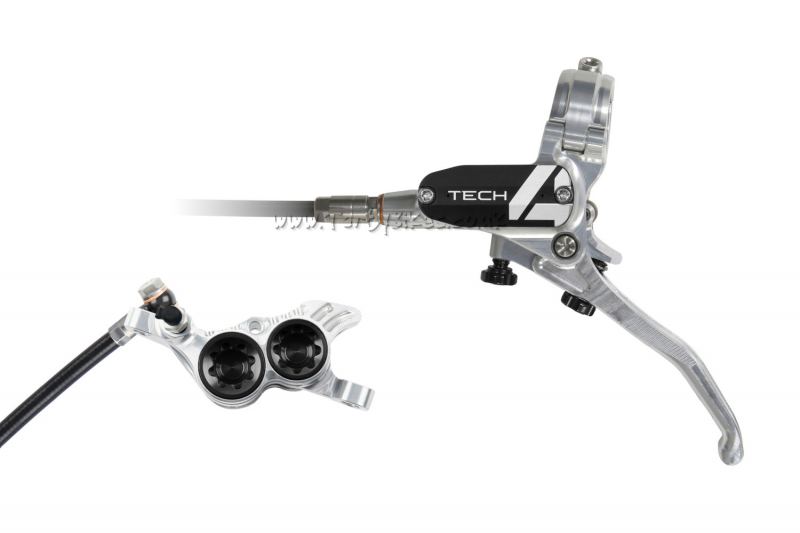 Hope Tech 4 V4, Silver (No rotor or adaptor)