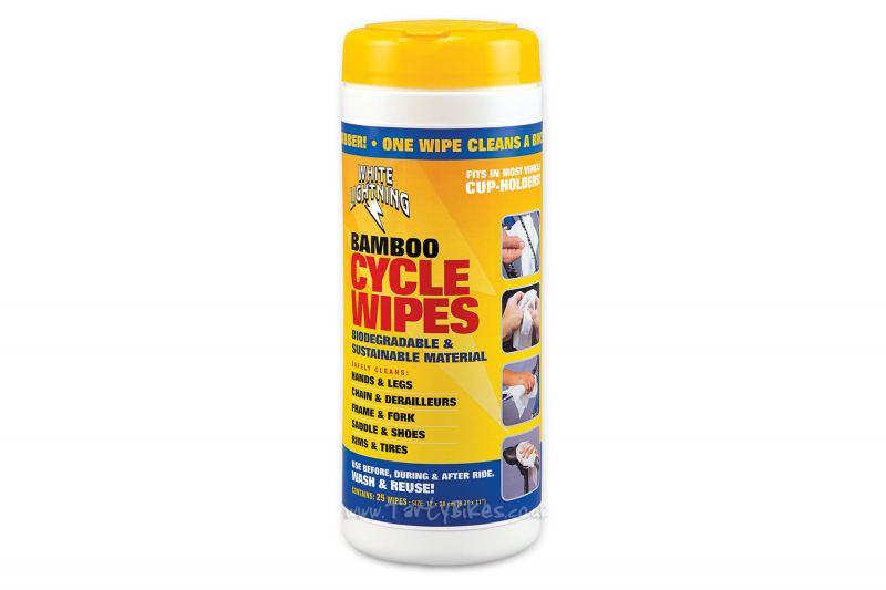 White Lightning Bamboo Cycle Wipes (Pack of 25)